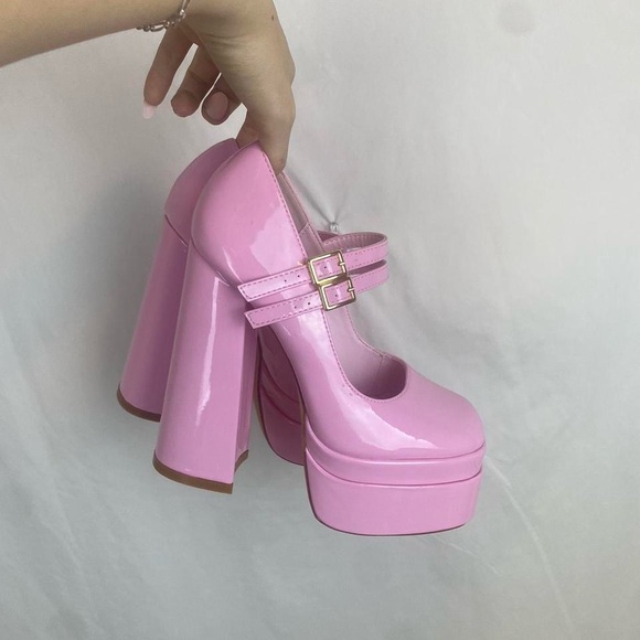 pink stapy Platform Heels - Picture 3 of 5